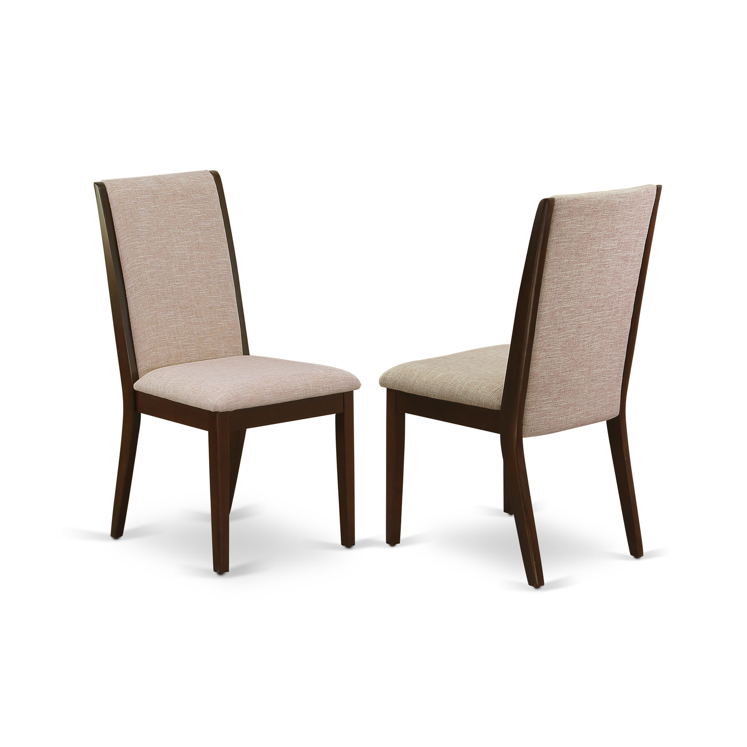 East West Furniture Lassale 7-piece Wood Dining Set in Walnut/Light Tan