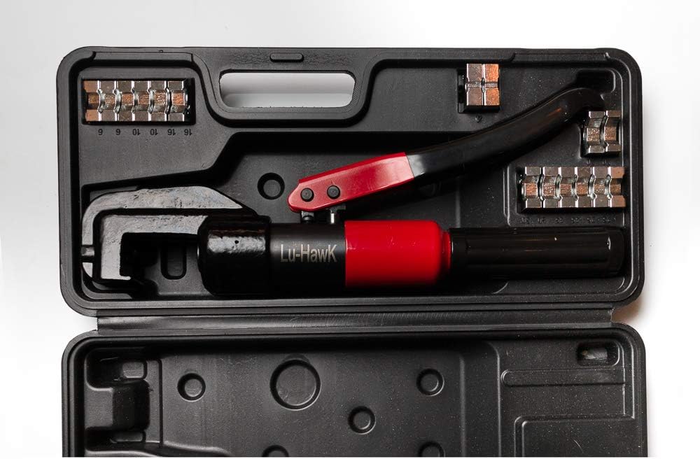 Hydraulic Cable Crimper and Swage Tool. Great for Crimping Battery Lugs, Large Electric Cables or Swaging Stainless Steel Cable/Rope. Pack of 2