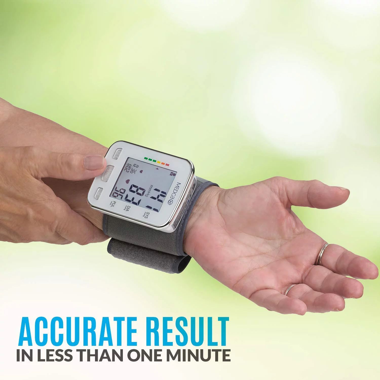 Blood Pressure Cuff Wrist with Monitor and Portable Fully Automatic BP Machine Band by MEDca - Curated Treasures Market