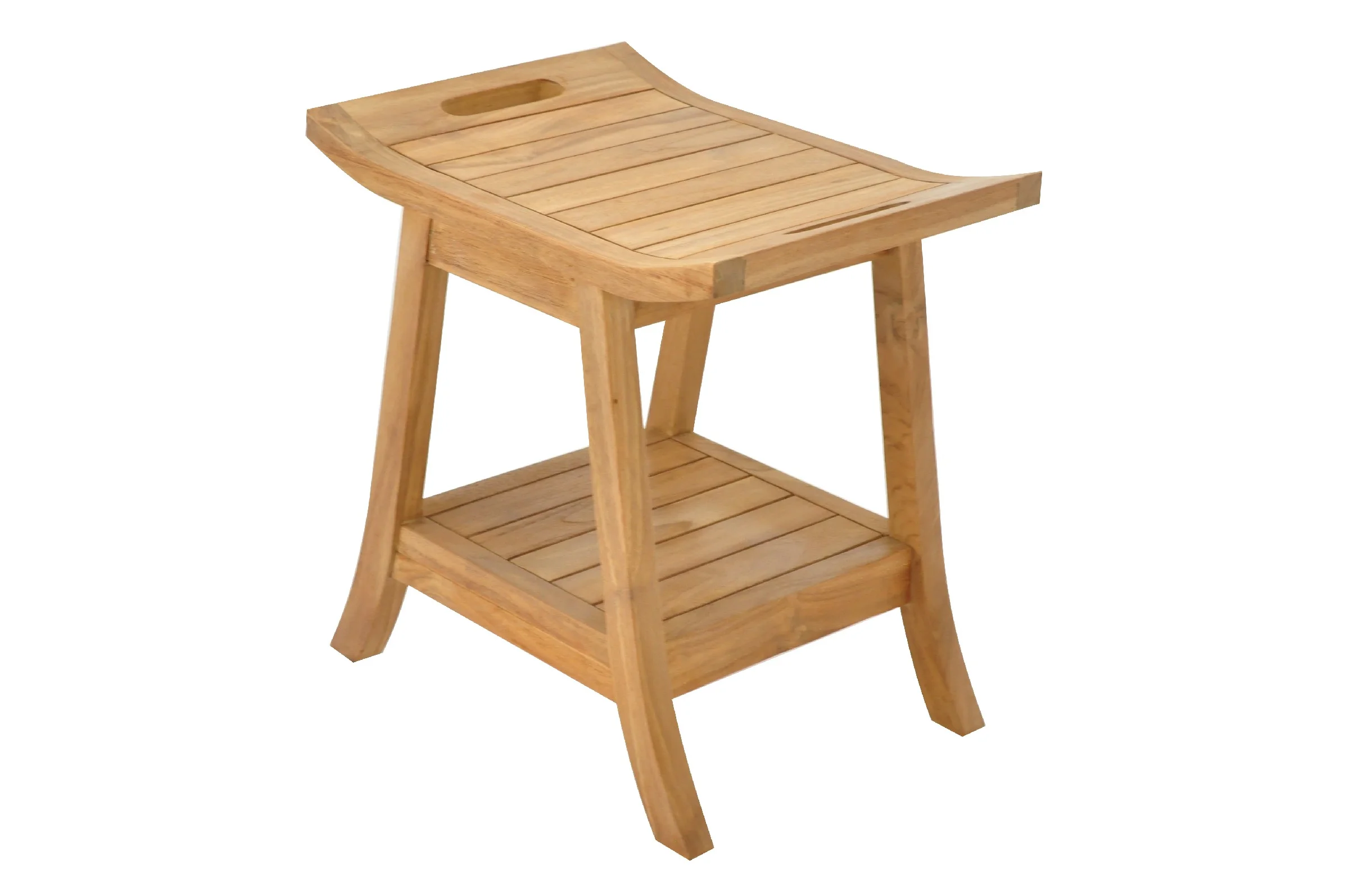 Grade-A Teak Wood Adelaide Shower Seat 18" Outdoor Patio Stool Bench