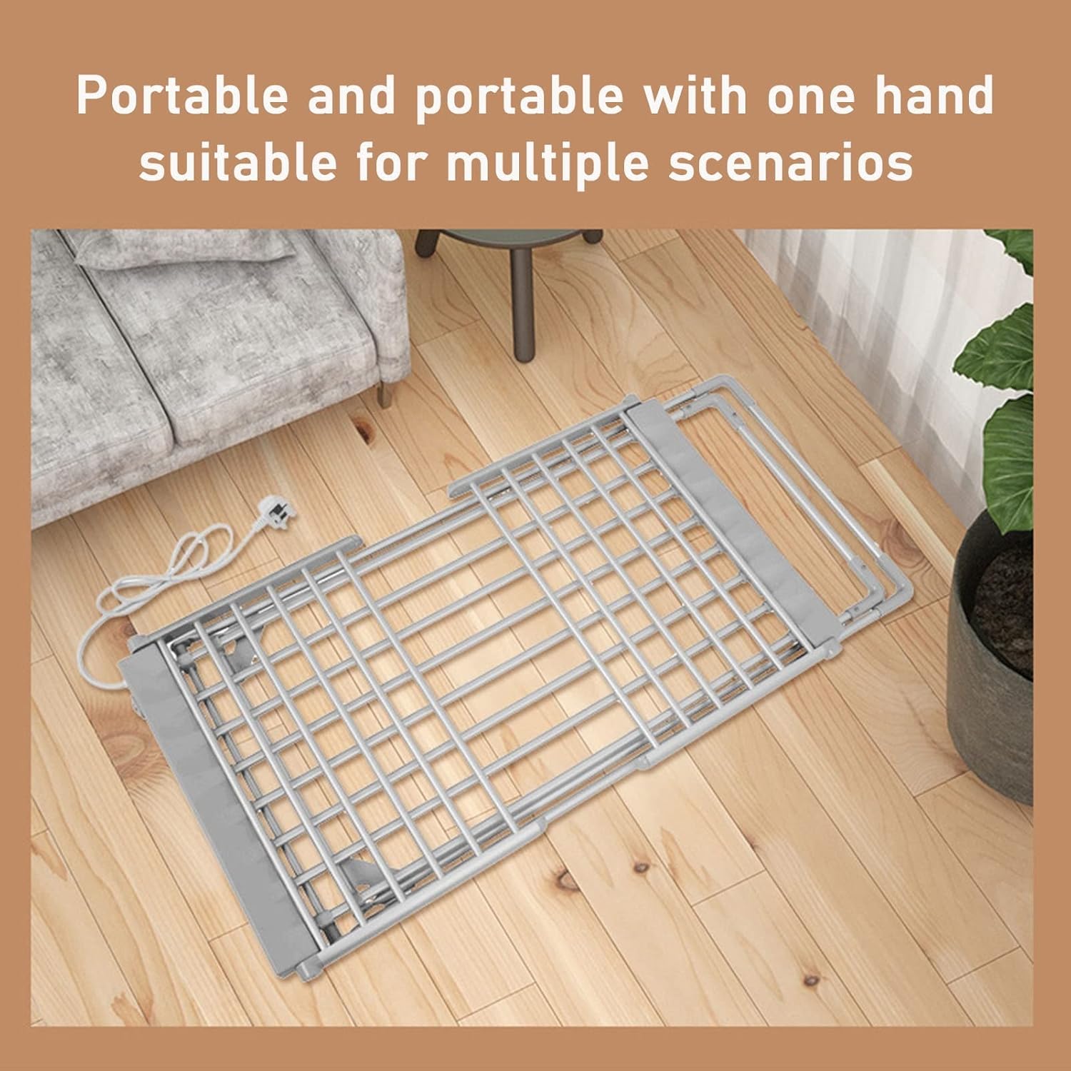 Electric Heated Clothes Dryer Airer,Portable Clothes Airer with Wings, Collapsible Light Weight Clothes Dryer Energy Efficient Indoor Airer
