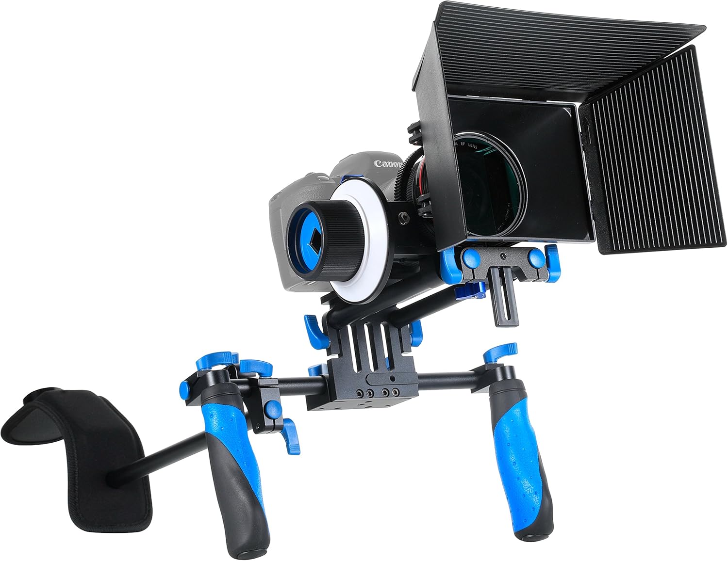 Morros DSLR Rig Movie Kit Shoulder Mount Rig with Follow Focus and Matte Box for All DSLR Cameras and Video Camcorders