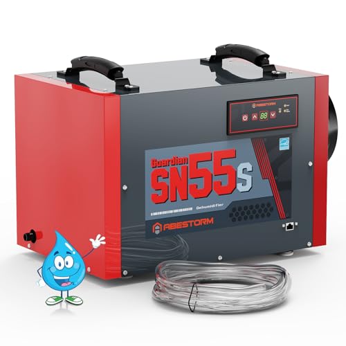Abestorm Commercial Dehumidifier for Crawl Space Basement, 5 Years Warranty, Intelligent Humidity Control, Auto Shut off/Restart, 5 Years Warranty