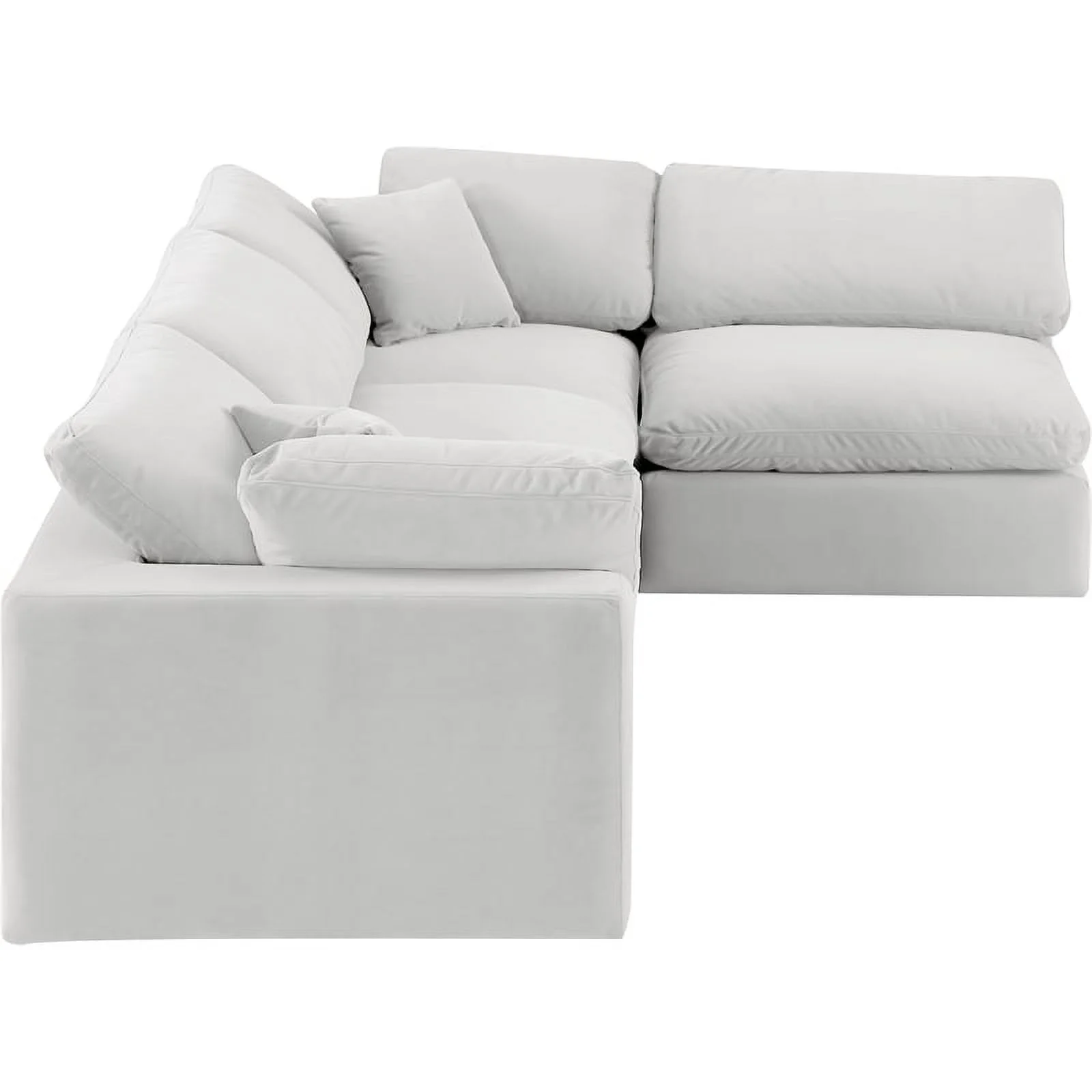 Meridian Furniture Comfy Cream Velvet Modular Sectional