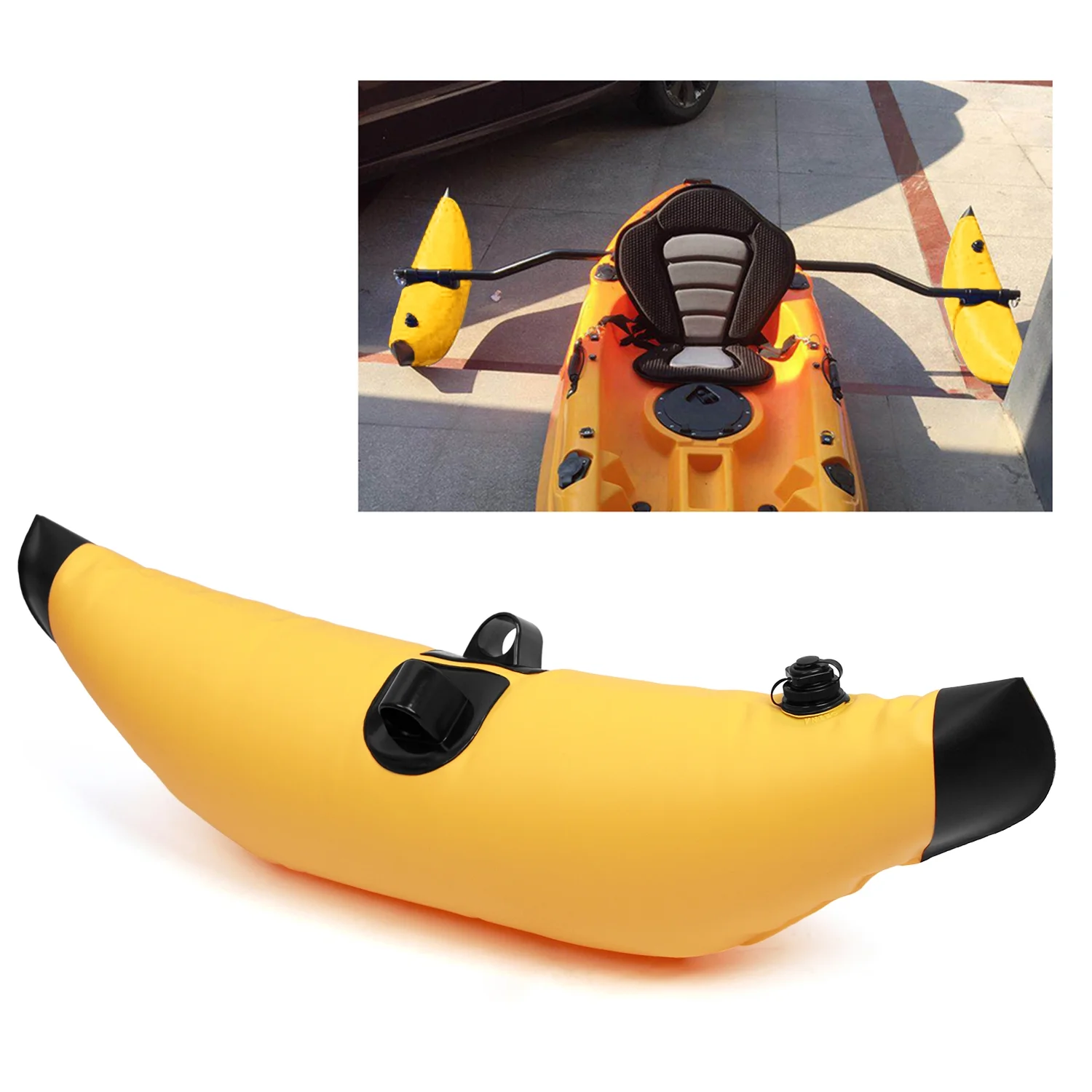 Eccomum Kayak PVC Inflatable Outrigger Float with Sidekick Arms Rod Kayak Boat Fishing Standing Float Stabilizer System Kit