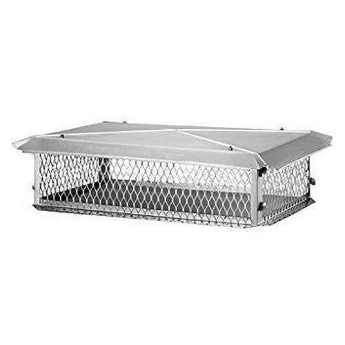 14 x 21 Big Top Multi-Flue SS Hinged Chimney Cap - 14x22 High, 3/4x22 Mesh