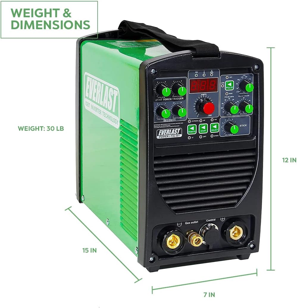 2019 Everlast Power ITig 201 DC STICK TIG welder 110v/220v dual voltage