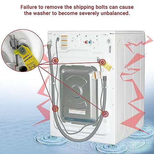 SMETA Compact Front Load Washer Washing Machine 2.8 cu. ft. Small Front Foading Space Saving Washer 24" with 36-Minute Quick Clothes Washing Machines RV Dorm Camper
