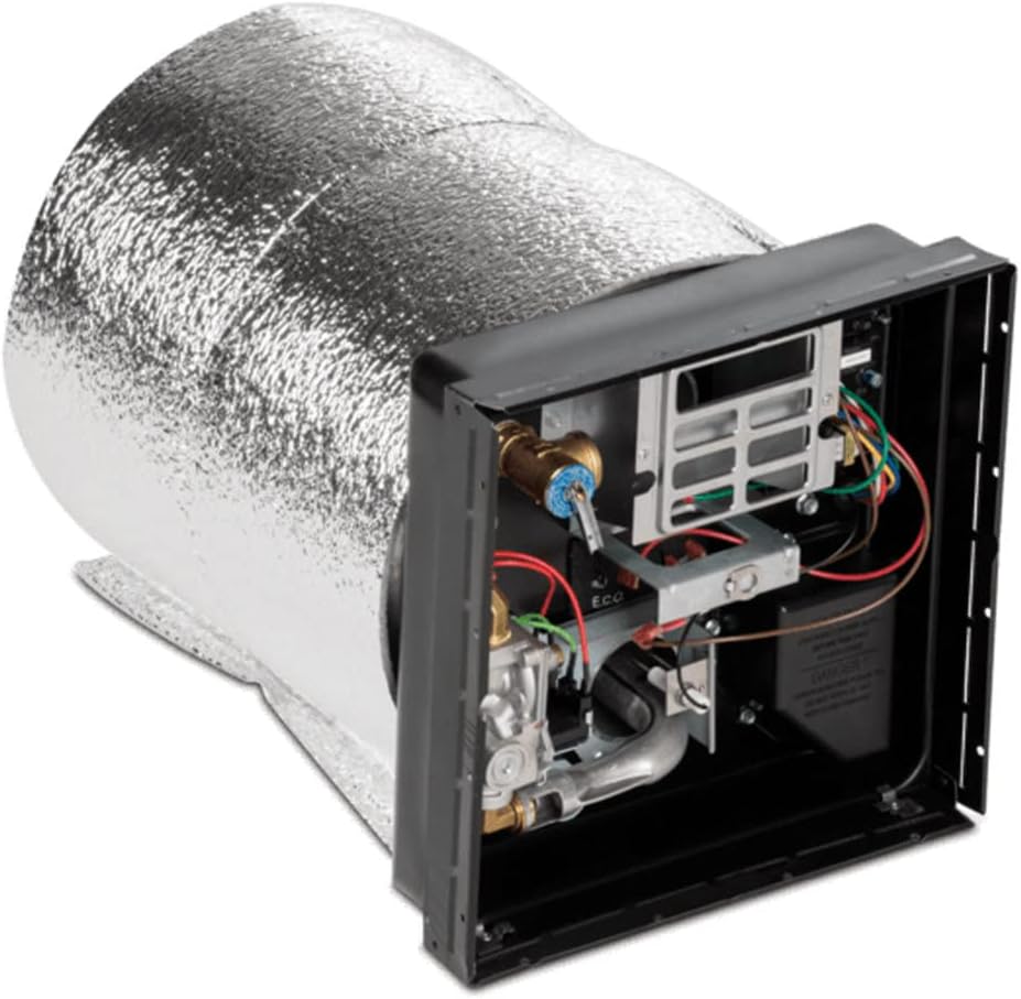 Dometic WH-6GEA RV Gas and Electric Water Heater - 12 Volt 6 Gallon Silver Burner-Quick Heating Burner System for Indoor Installation