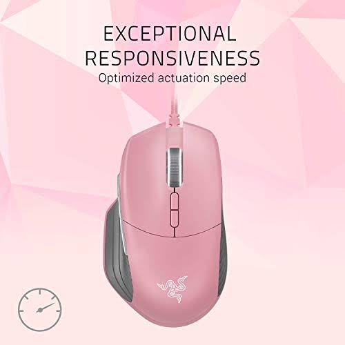 Razer - Basilisk Wired Optical Gaming Mouse with Chroma Lighting - Quartz Pink