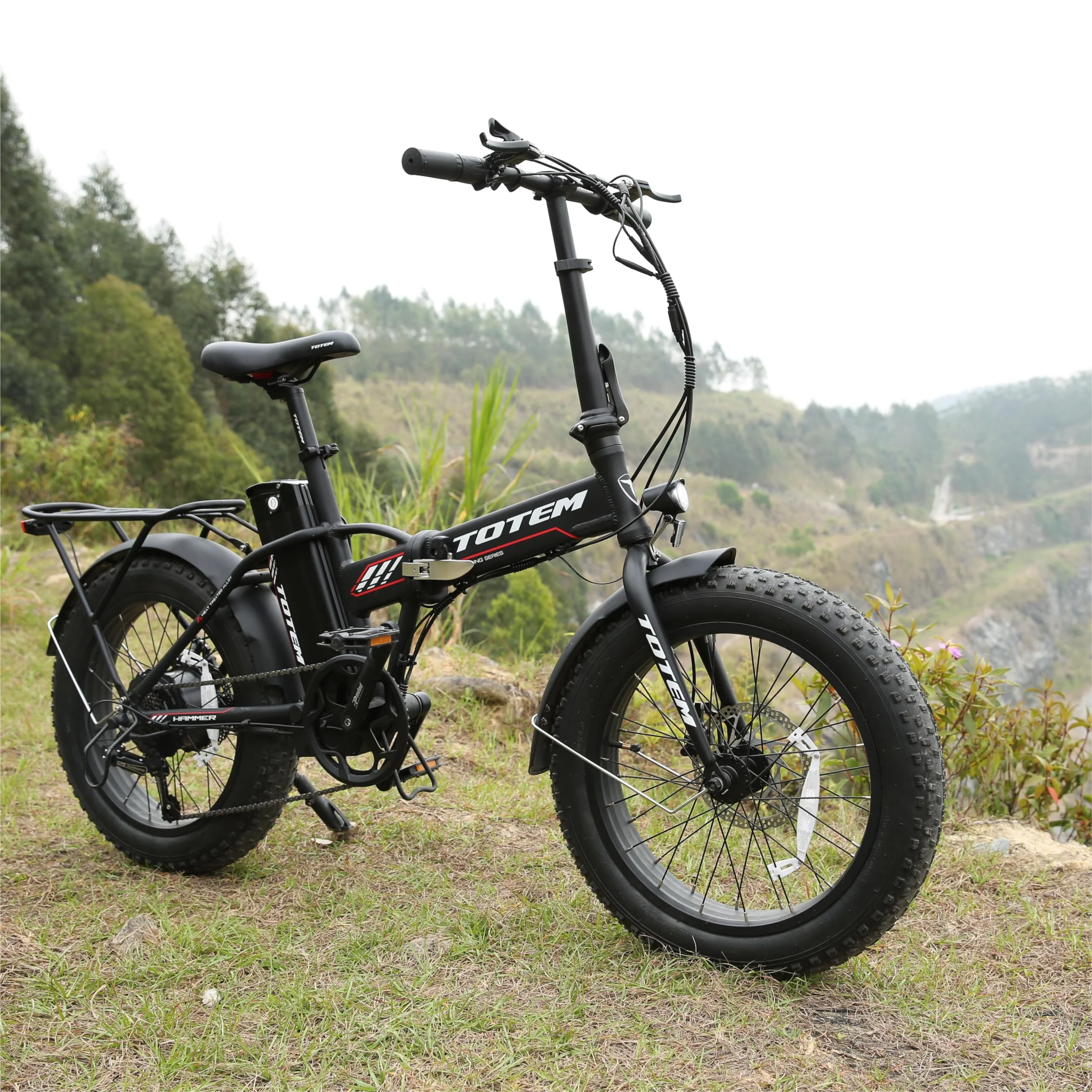 Ltmate Hammer Electric Bike for Adults, 20” x 4” Fat Tire Folding Ebike, 500W Powerful Motor Electric Folding Bike, 48V 10.4Ah Removable Battery, 7-Speed Gears,Black - Curated Treasures Market