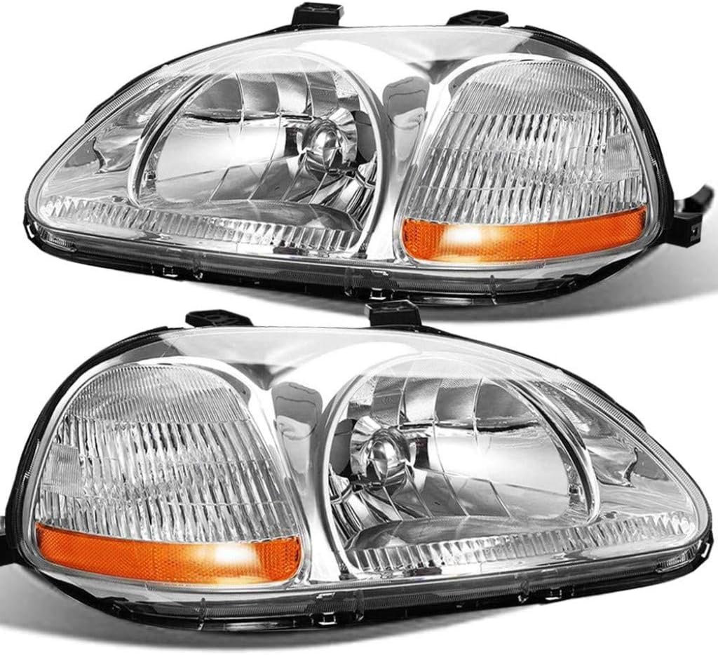 For Honda Civic Headlight Assembly Unit 1996-1998 Pair Driver and Passenger Side | HO2502110 + HO2503110