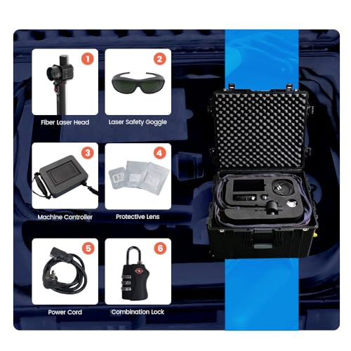 WTTTOOLS Pulsed Laser Cleaning Machine Portable Laser Rust Removal Laser Cleaner 110V-240V Handheld Fiber Laser Cleaner for Rust Oil Paint Graffiti Removal