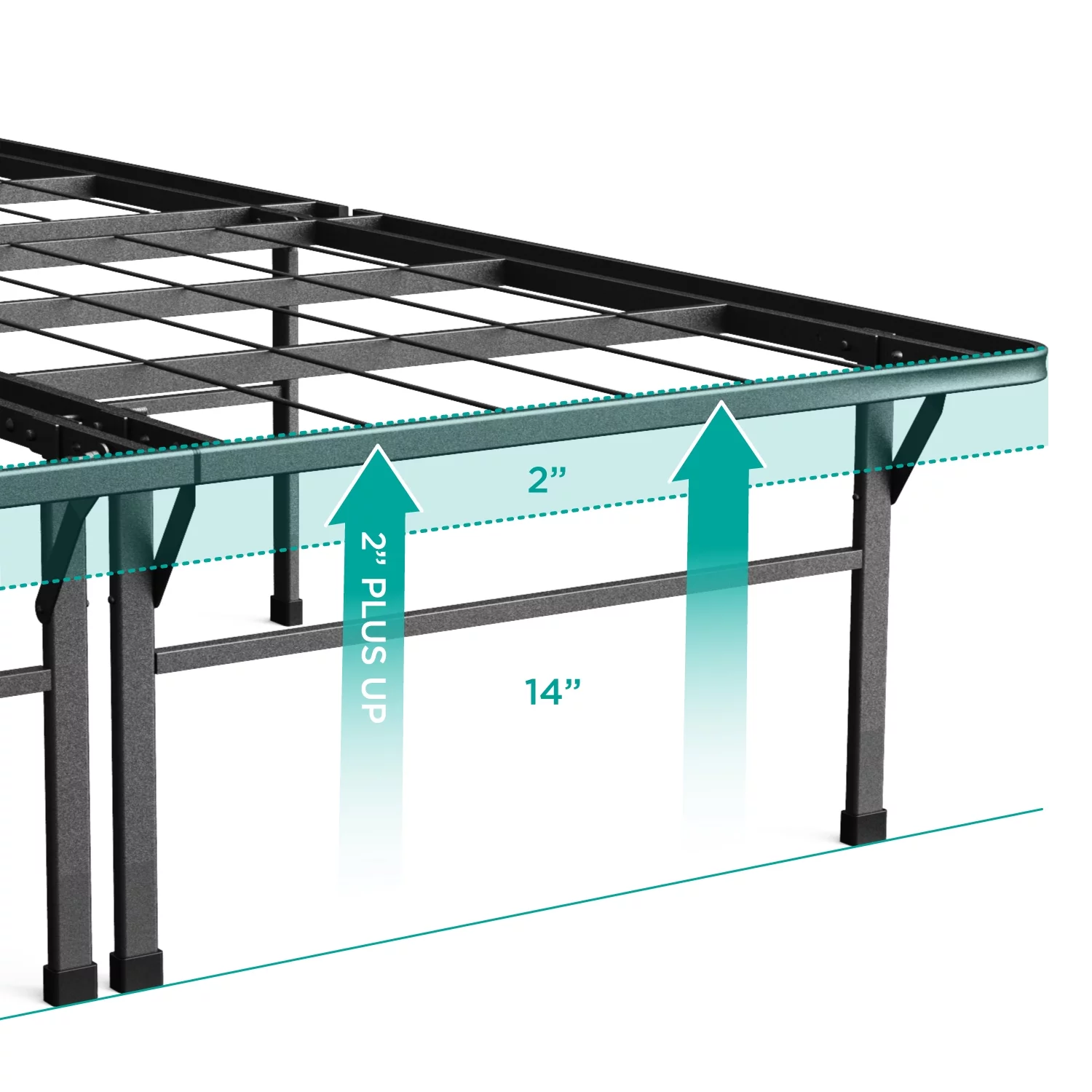 Zinus 16" Metal SmartBase® Heavy Duty Mattress Foundation, Queen