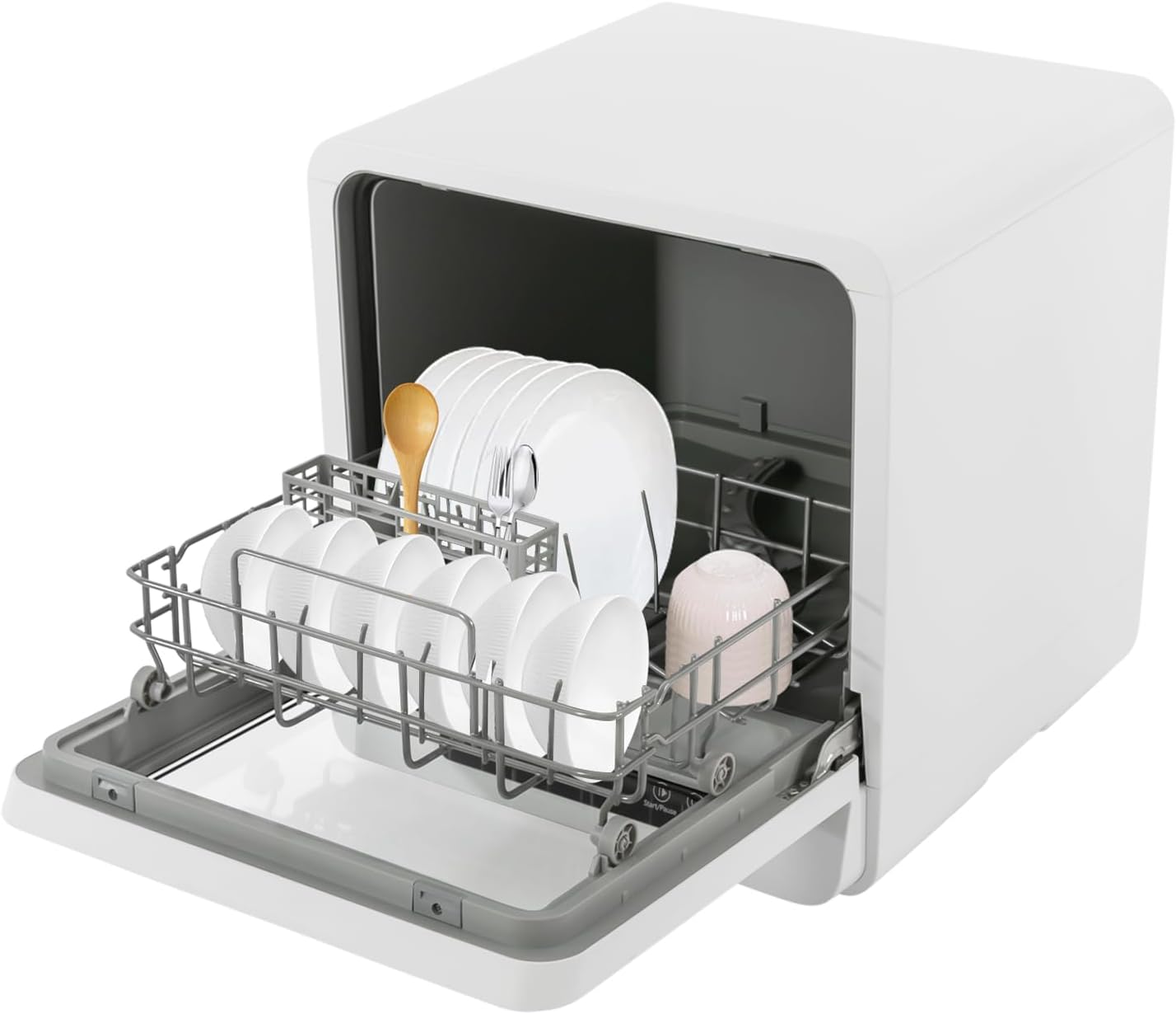 3-in-1 Portable Mini Dishwasher Countertop Portable Dishwasher 5 Washing Programs Mini Dishwasher for Apartments& RVs, 590W 110V