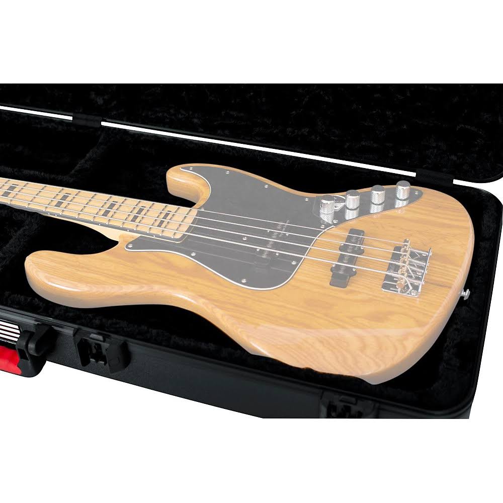 Gator Flight Pro TSA Series ATA Molded Bass Guitar Case Black Red