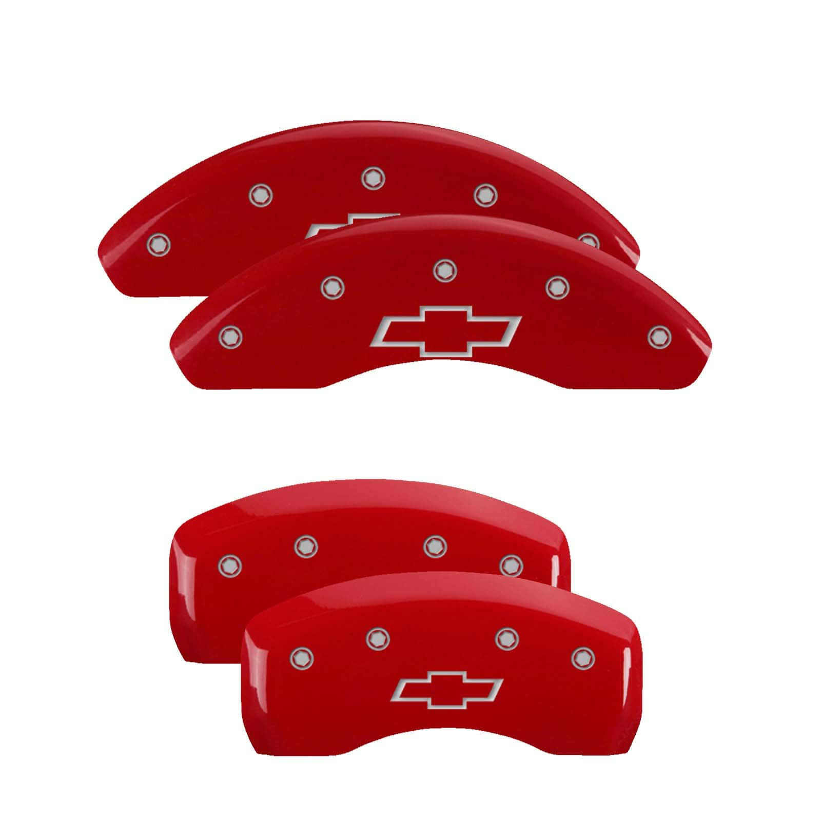MGP Brake Caliper Covers in Red, Front u0026 Rear Set - 14223SBOWRD