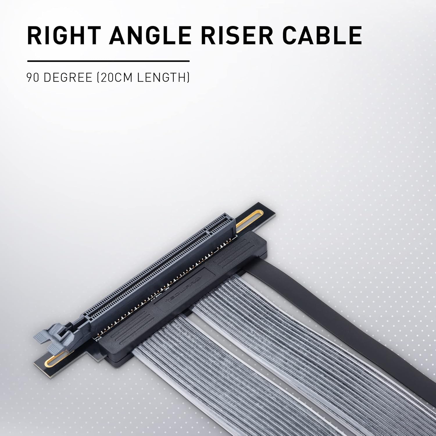 Tecware PCIE GEN 4.0 Riser Extension Cable for Vertical GPU Mount (PCIE 4.0 Right Angle (90 Degree))