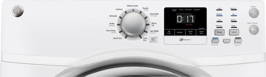 GE GFDN160EJWW 7.5 Cu. ft. White Electric Dryer