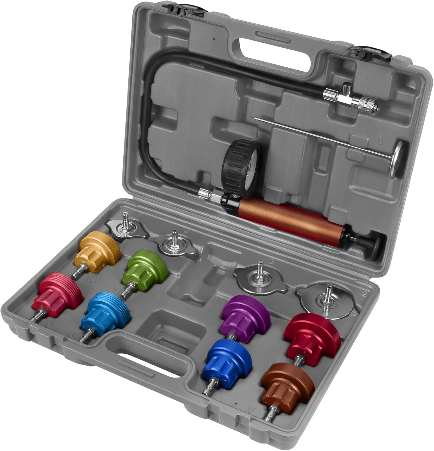 JEGS W89733 Cooling System Pressure Tester Includes: