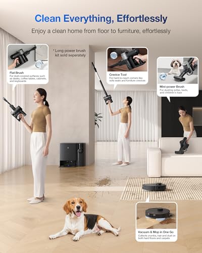 ECOVACS DEEBOT T30S Robot Vacuum and Mop, 11000Pa, ZeroTangle Technology, TruEdge Adaptive Edge Mopping, Hot Water Mop Washing, Self-Emptying, Self Refilling, Auto-Mop Lifting, Obstacle Avoidance