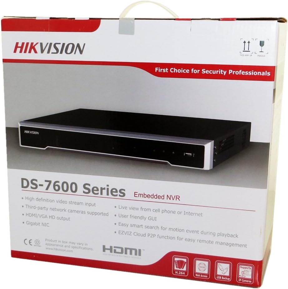 Hikvision DS-7616NI-I2/16P 16CH 16POE 12Mp Resolution 16CH POE NVR for IP Camera Support Two way Audio and Alarm In/OUT