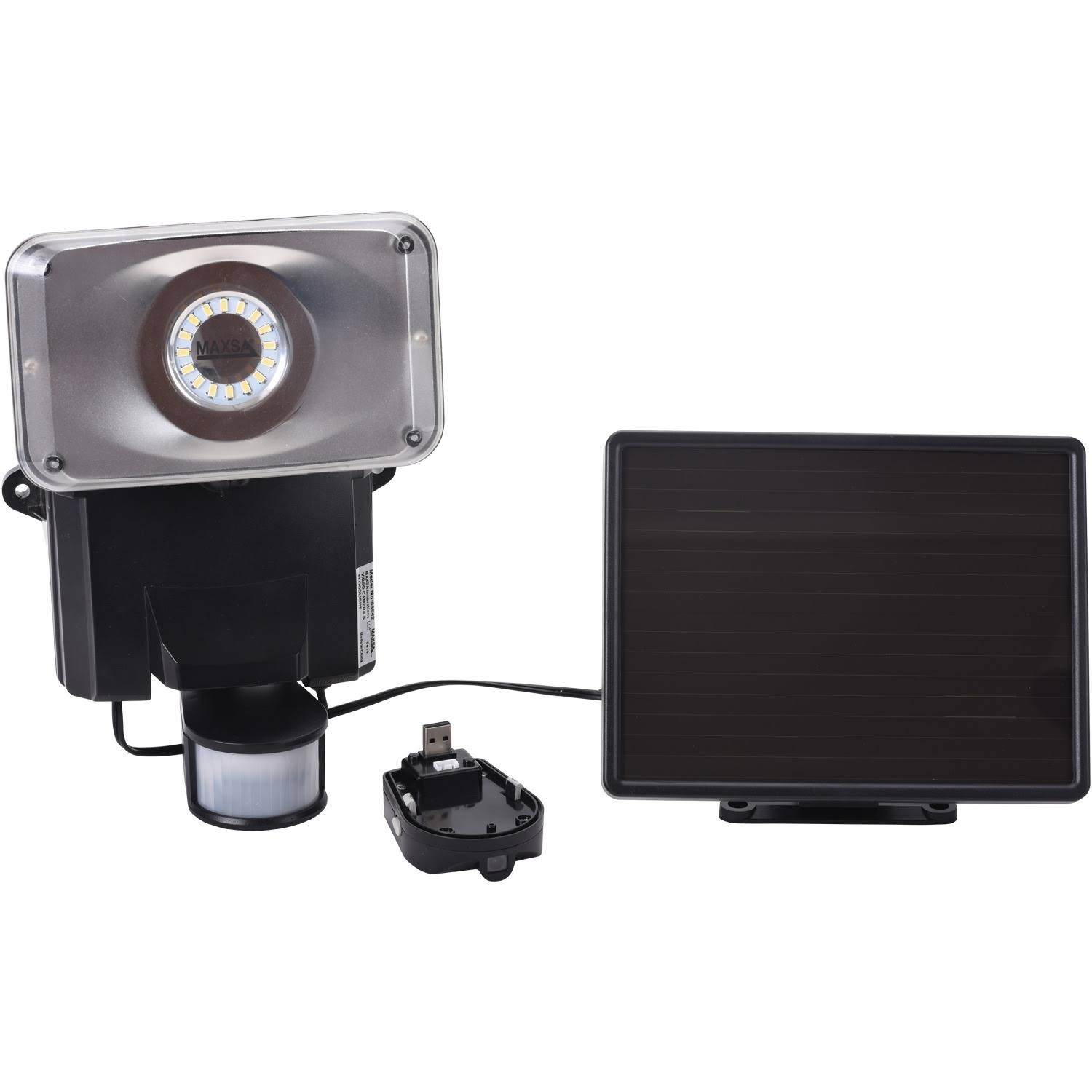 Maxsa Innovations Solar Powered Security Video Camera Floodlight