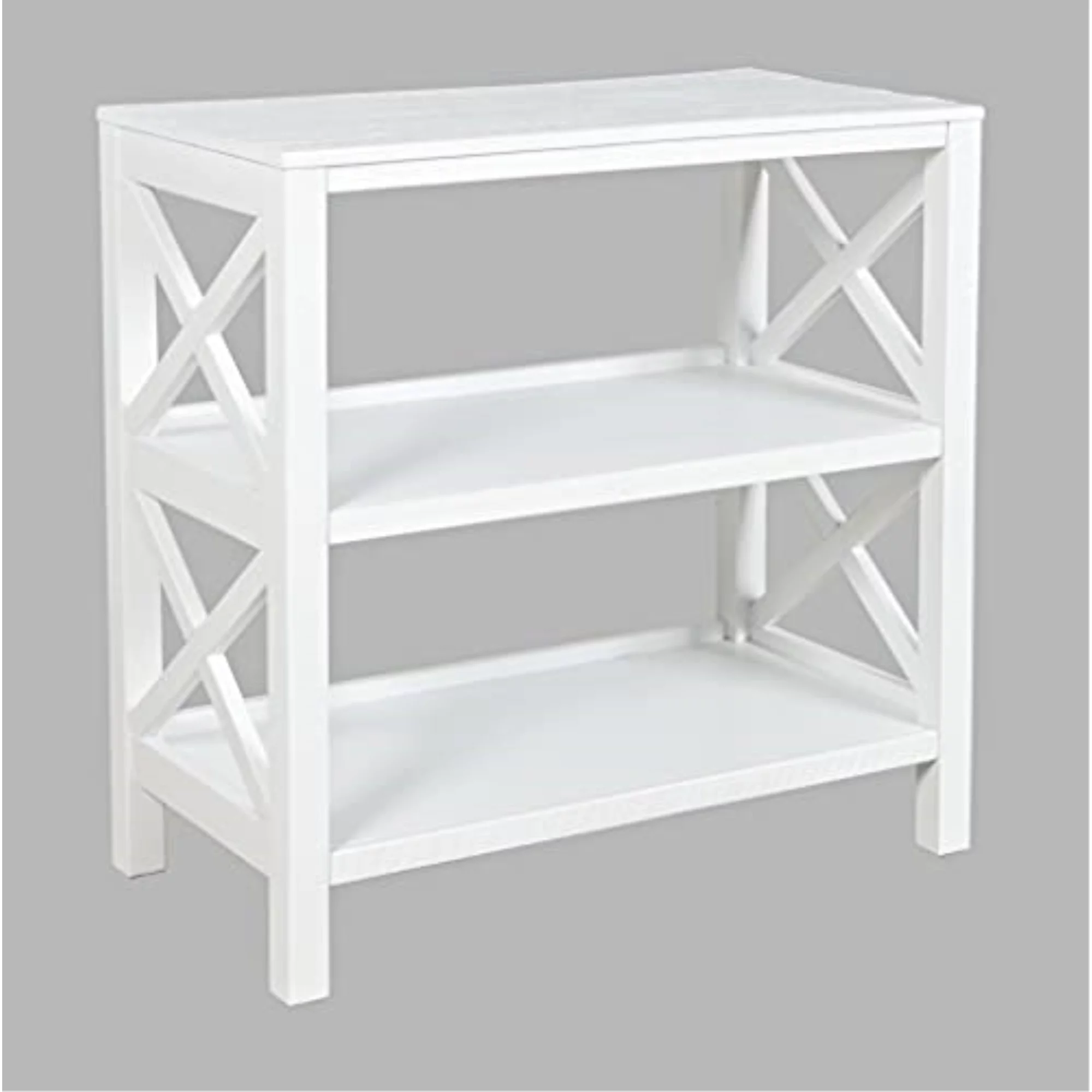 Jofran Bridgehampton X-Side Rustic Solid Wood Bookcase