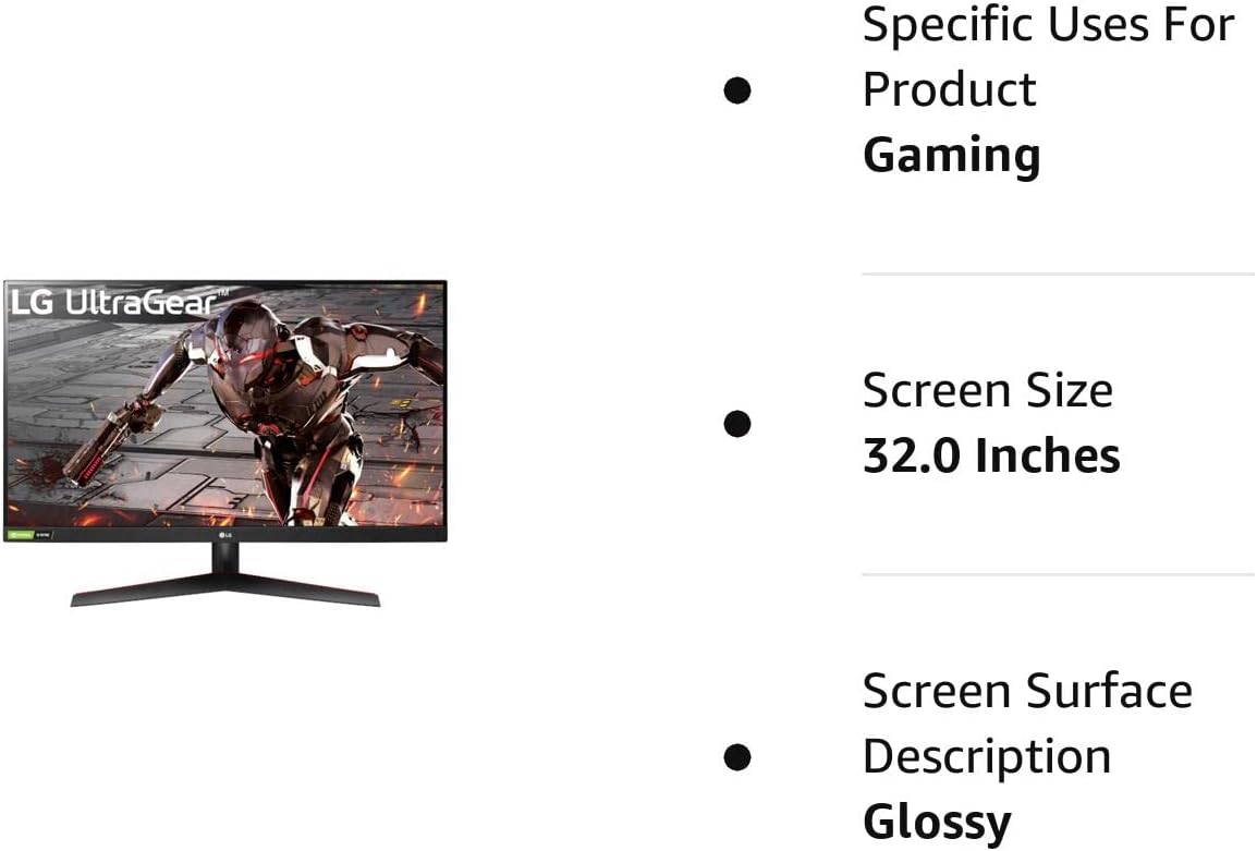 LG 32GN50T-B 32-inch Class Ultragear FHD Gaming Monitor with G-SYNC Compatibility (Renewed)