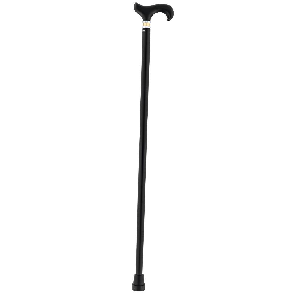 Royal Canes Black Leather Derby Walking Cane w/ Black Beechwood Shaft