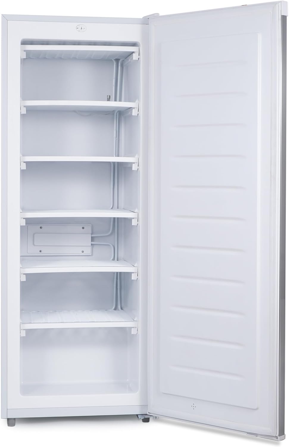 Commercial Cool Upright Freezer, Stand Up Freezer 6 Cu Ft with Reversible Door, White with VCM Door