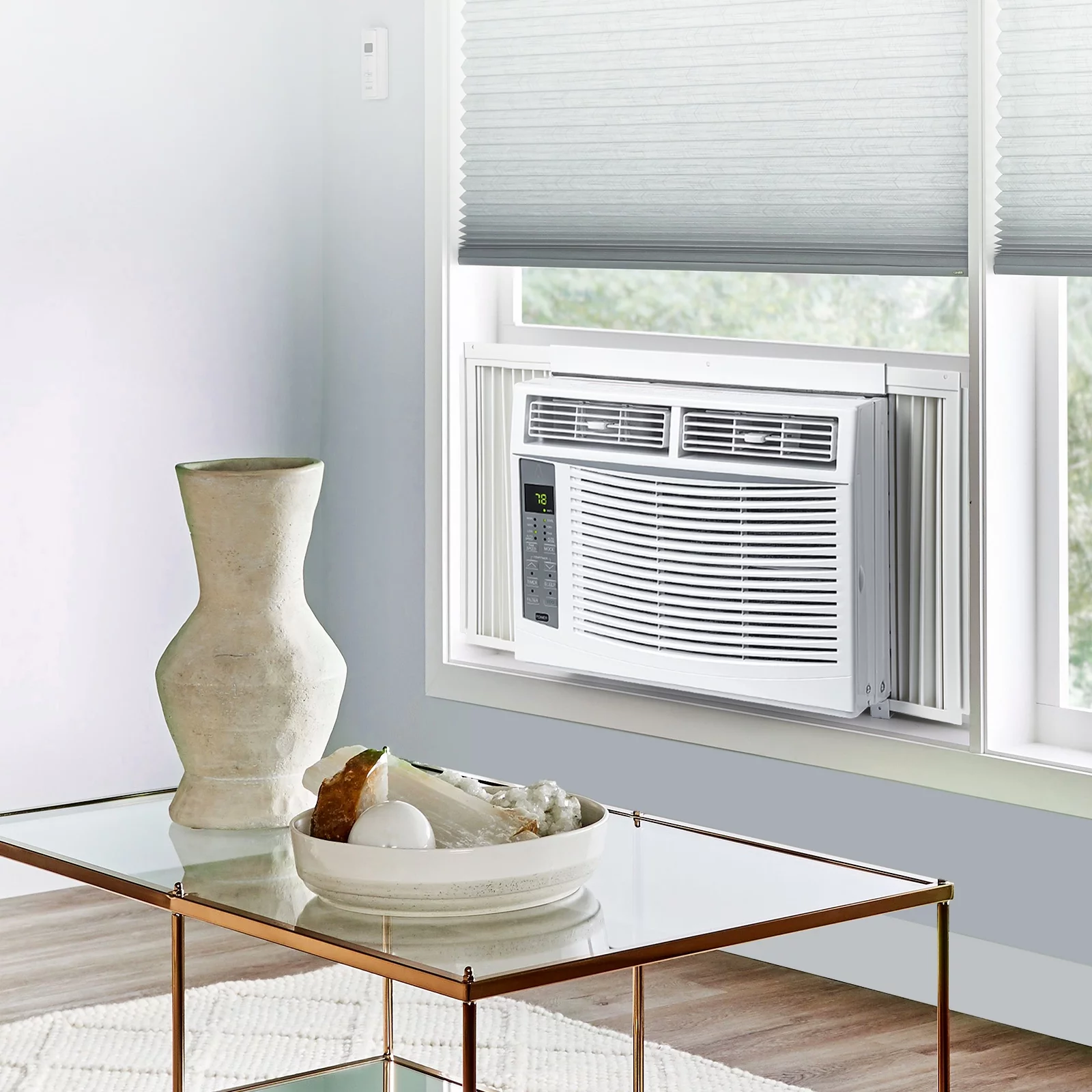 Window-Mounted Room Air Conditioner, 8,000 BTU, Cools 350 Sq.ft, Quiet Operation, Window AC Unit with Remote/App Control and Dehumidification Function
