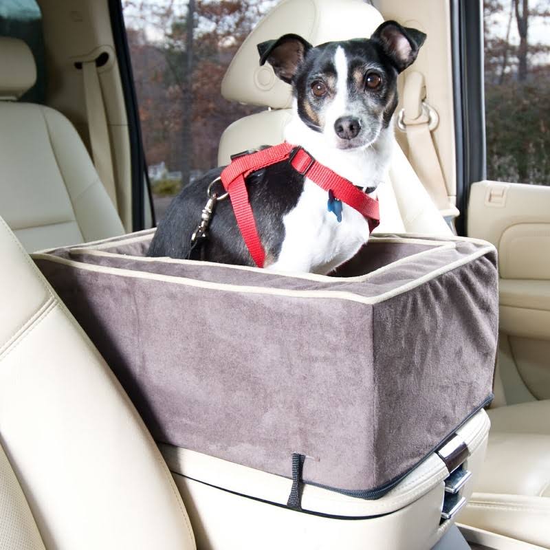 Snoozer Luxury Console Pet Car SEAT, Buckskin u0026 Java, Large