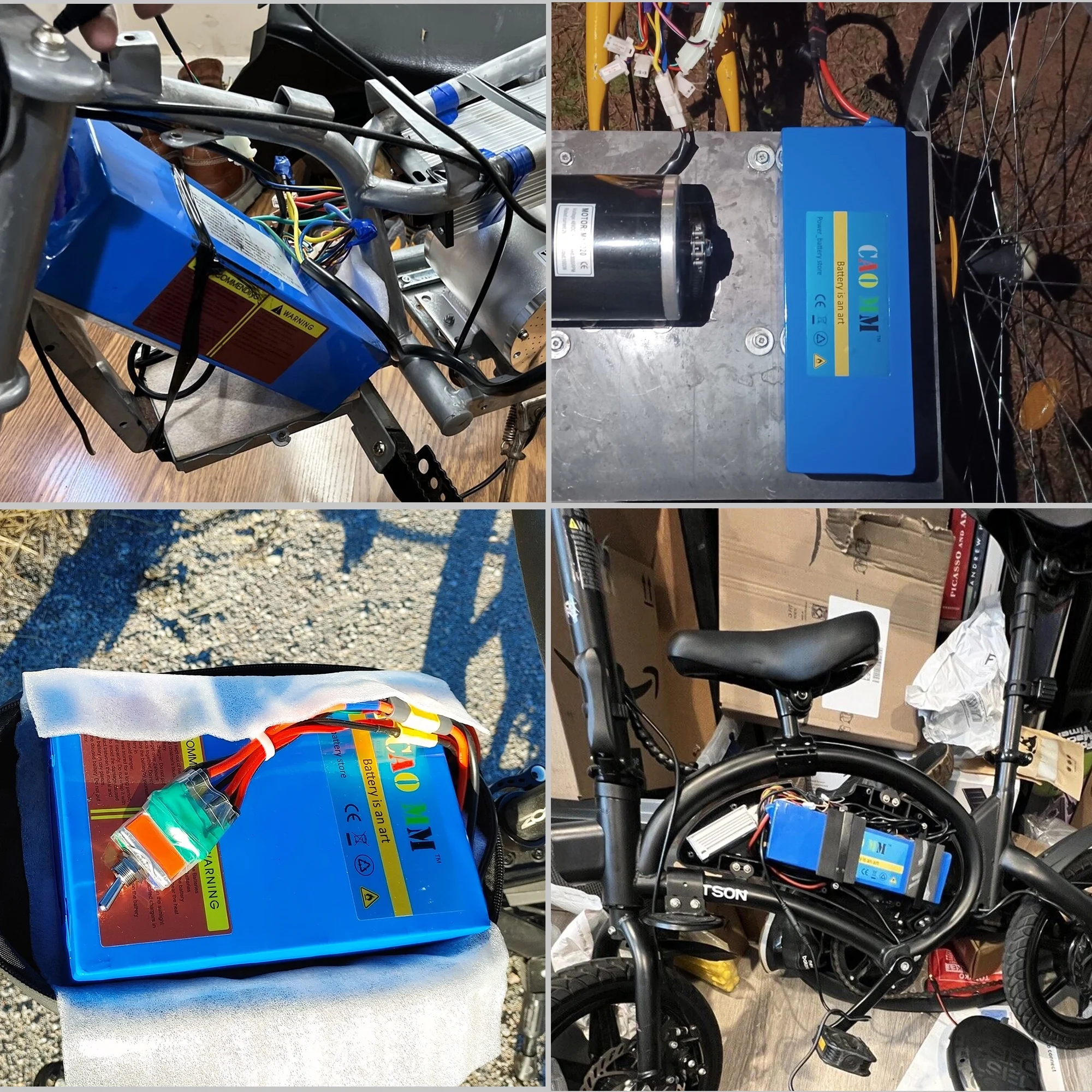 Ebike Battery 48V 20Ah Lithium Battery with Charger XT-90 48V Battery for 1200W Electric Bike Motorcycle