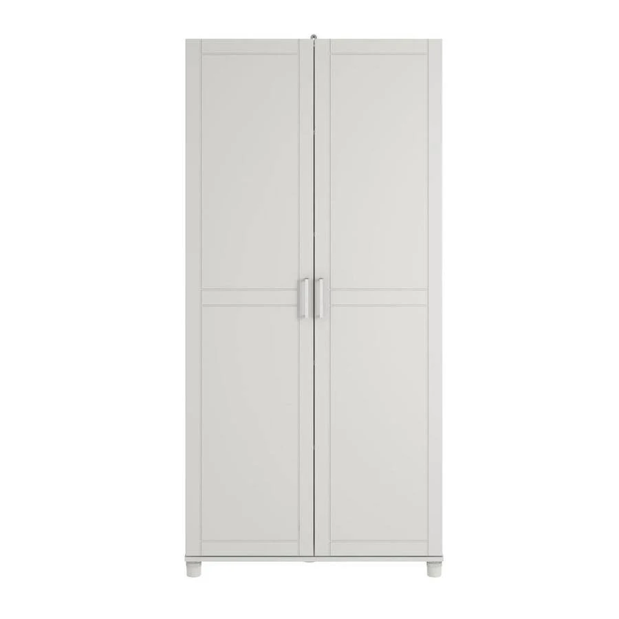 SystemBuild Callahan 36 inch Utility Storage Cabinet, White