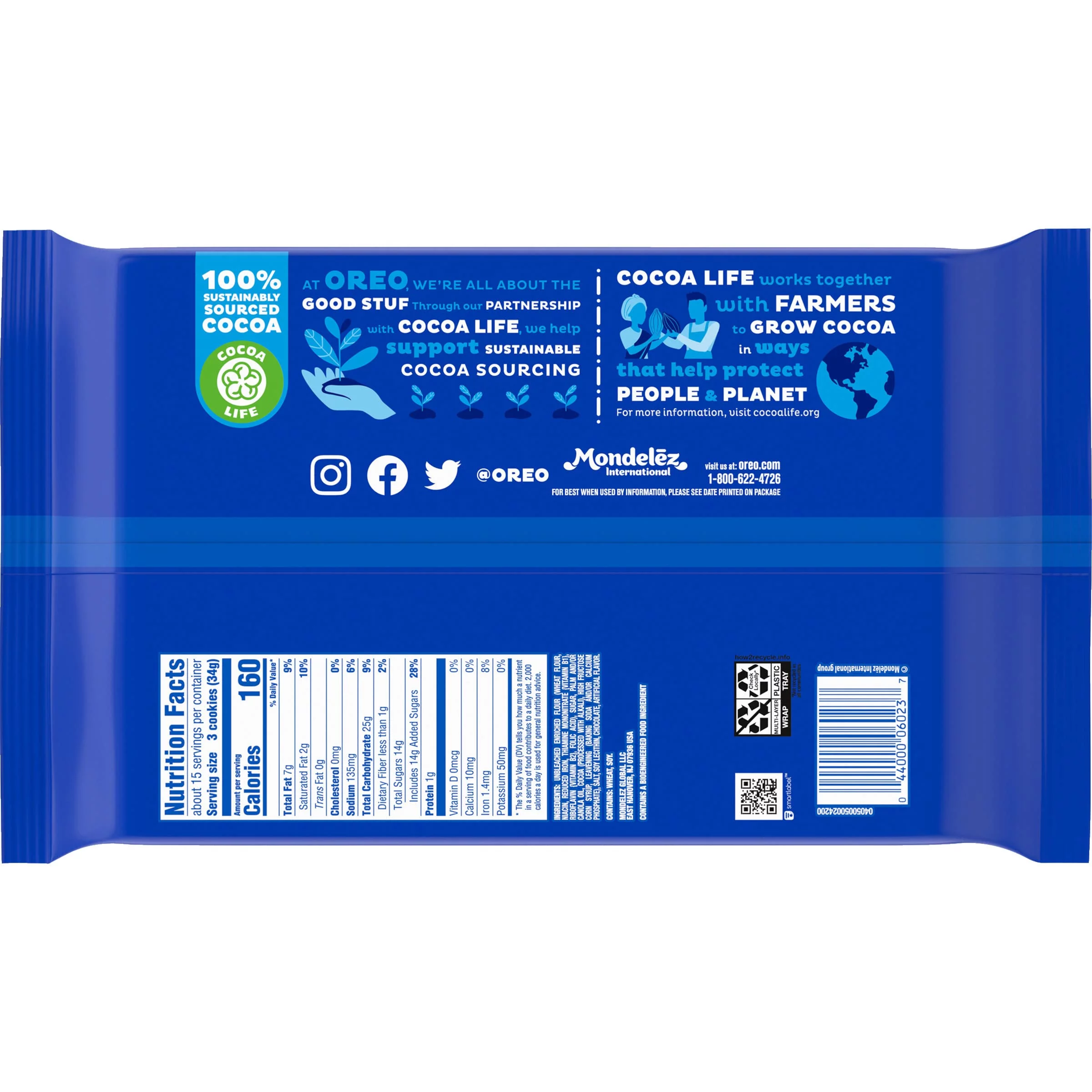 OREO Chocolate Sandwich Cookies, Family Size, (Pack of 18)