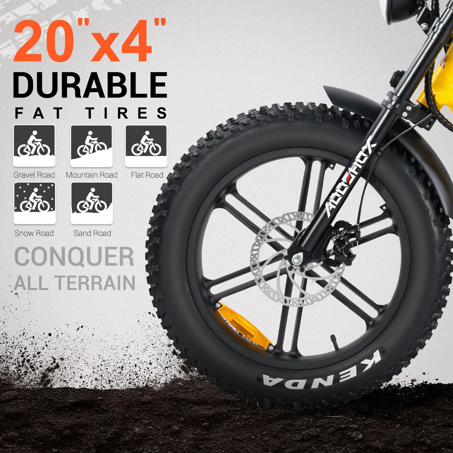 Addmotor Electric Bike for Adult 750W 20" Electric Moped Style Bike, 20AH 48V Electric Bicycle Fat Tire Electric Beach Cruiser, M-70