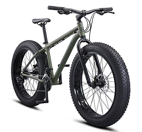 Mongoose Argus Trail or ST Fat Tire Mountain Bike, 20, 24 or 26 Inch Bike for Kids and Adults, 7 or 16 Speed, Aluminum or Steel Frame, Knobby Mountain Fat Tires, Mechanical Disc Brakes