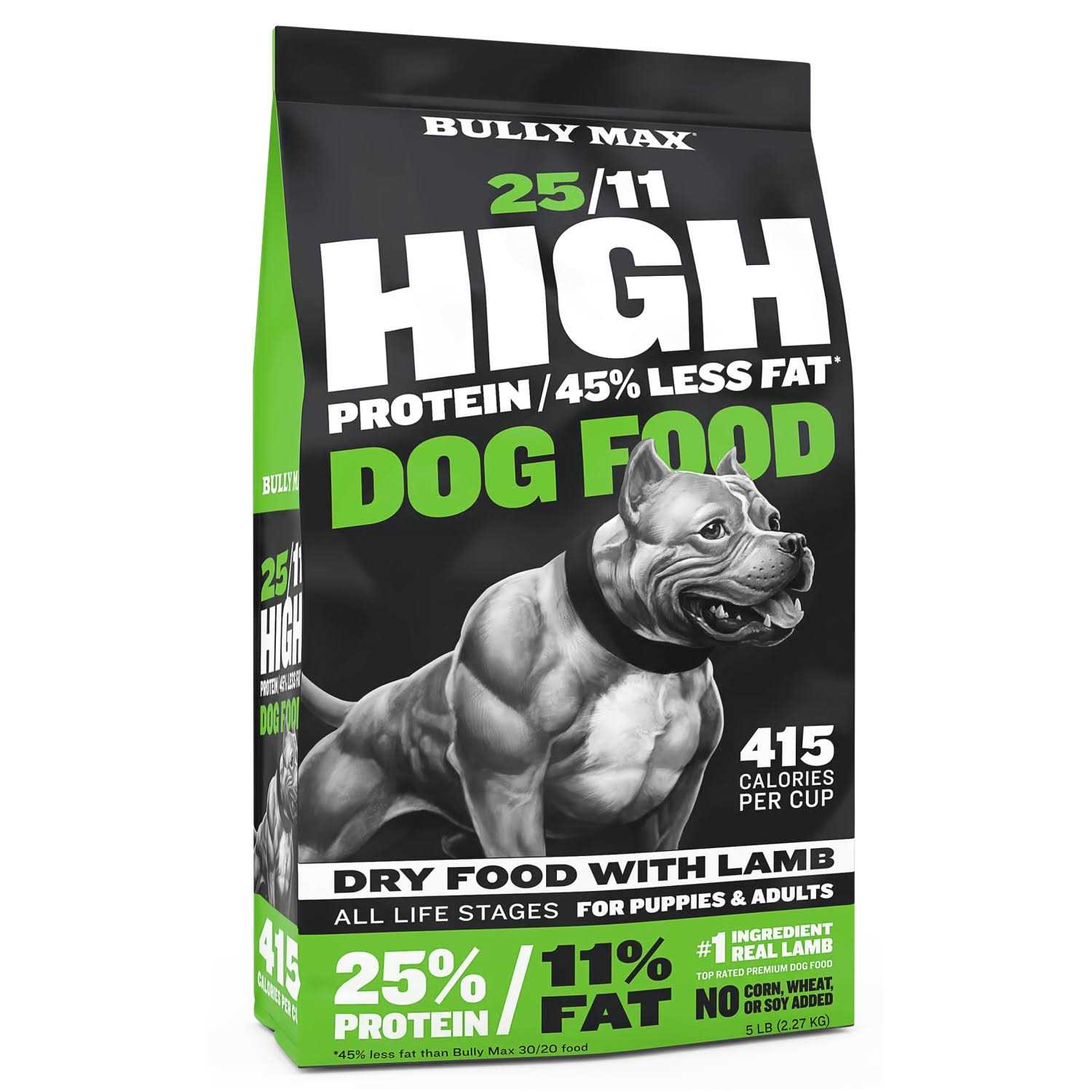Bully Max 25/11 High Protein &amp; Low Fat Dog Food Chicken-Free Lamb Flavor - Pet Supplies online store