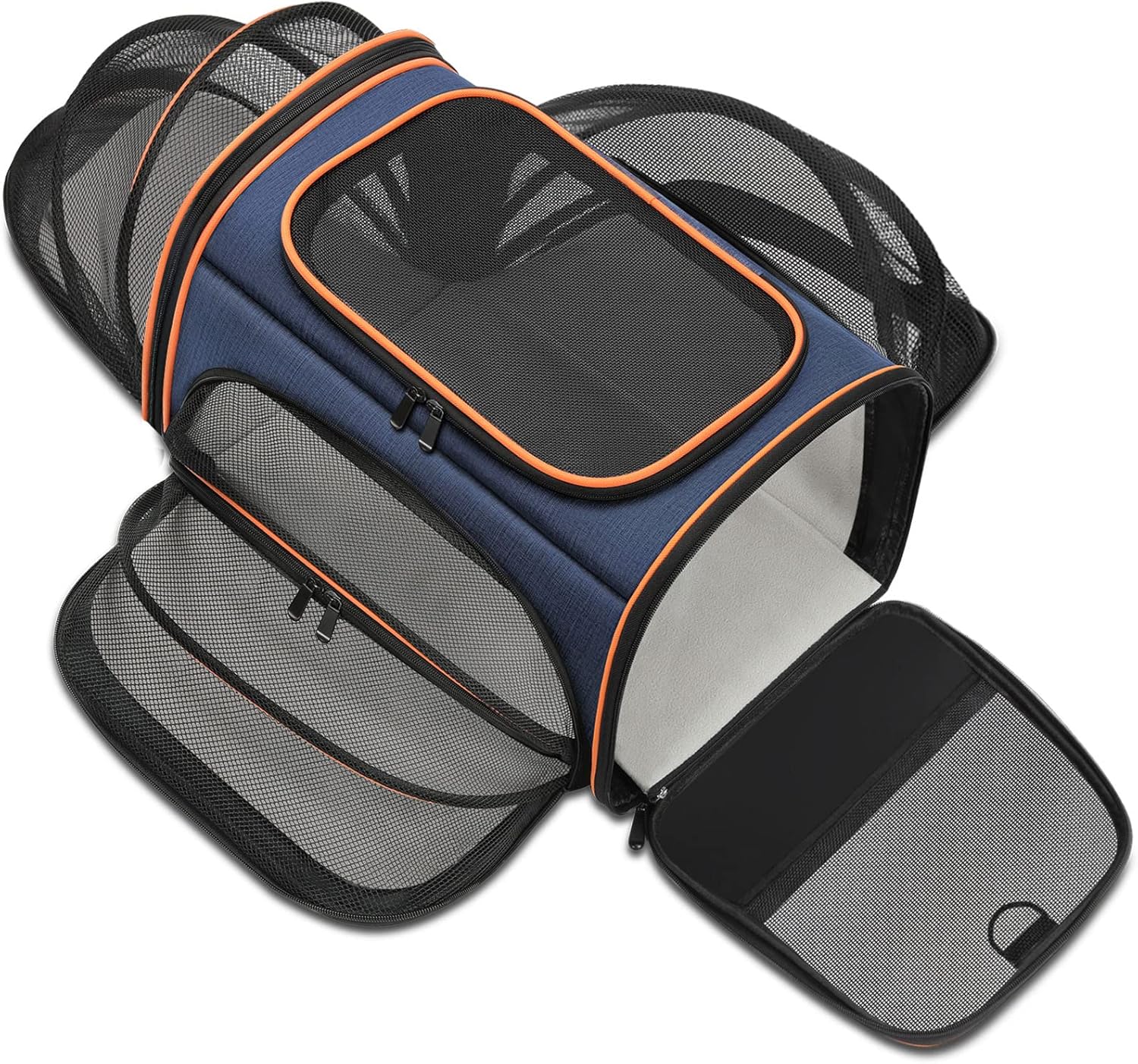 Cat Carrier, Meowant Airline Approved Pet Carrier, 3 Sides Expandable Soft Cat Carrier with Fleece Pad for Cats, Dogs, Puppy and Small Animals