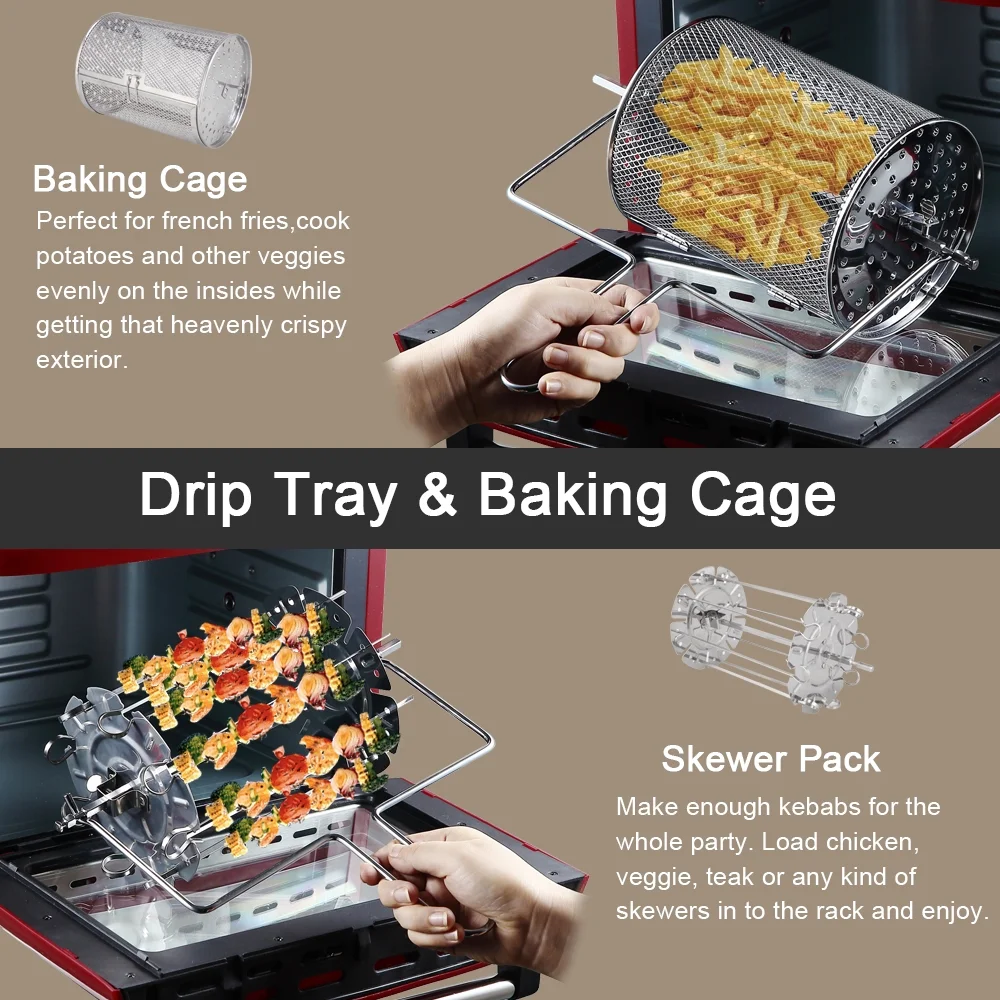 Seyurigaoka Air Fryer Multifunction Electric Fryer Toaster Oven Countertop Oven
