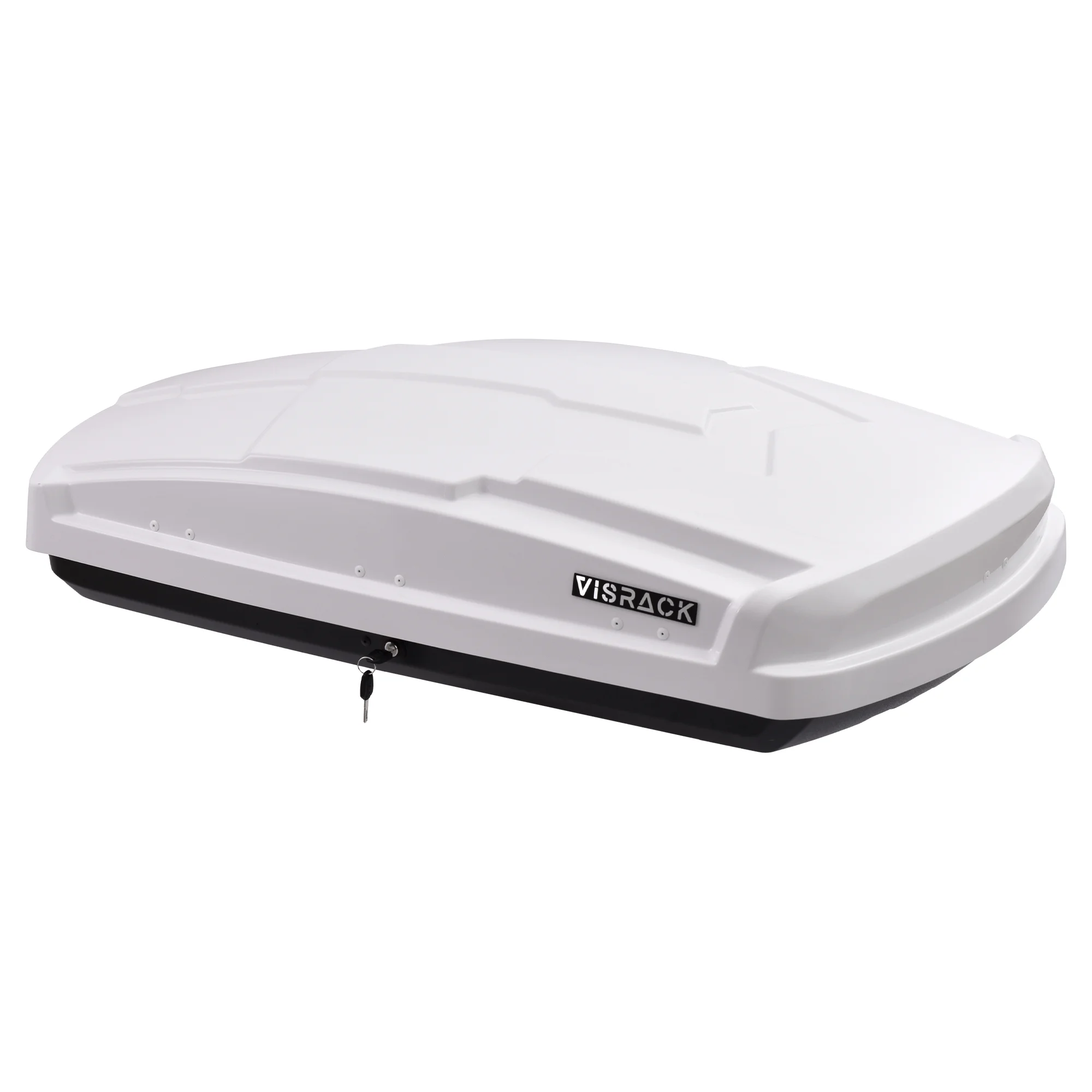 Hard Shell Roof Cargo Carrier with Security Keys, Roof Box, Cargo Box, 58.3 x 35.4 x 13 Inches, 15.5 Cubic Feet Capacity (Tool-Free Installation), White - Curated Treasures Market
