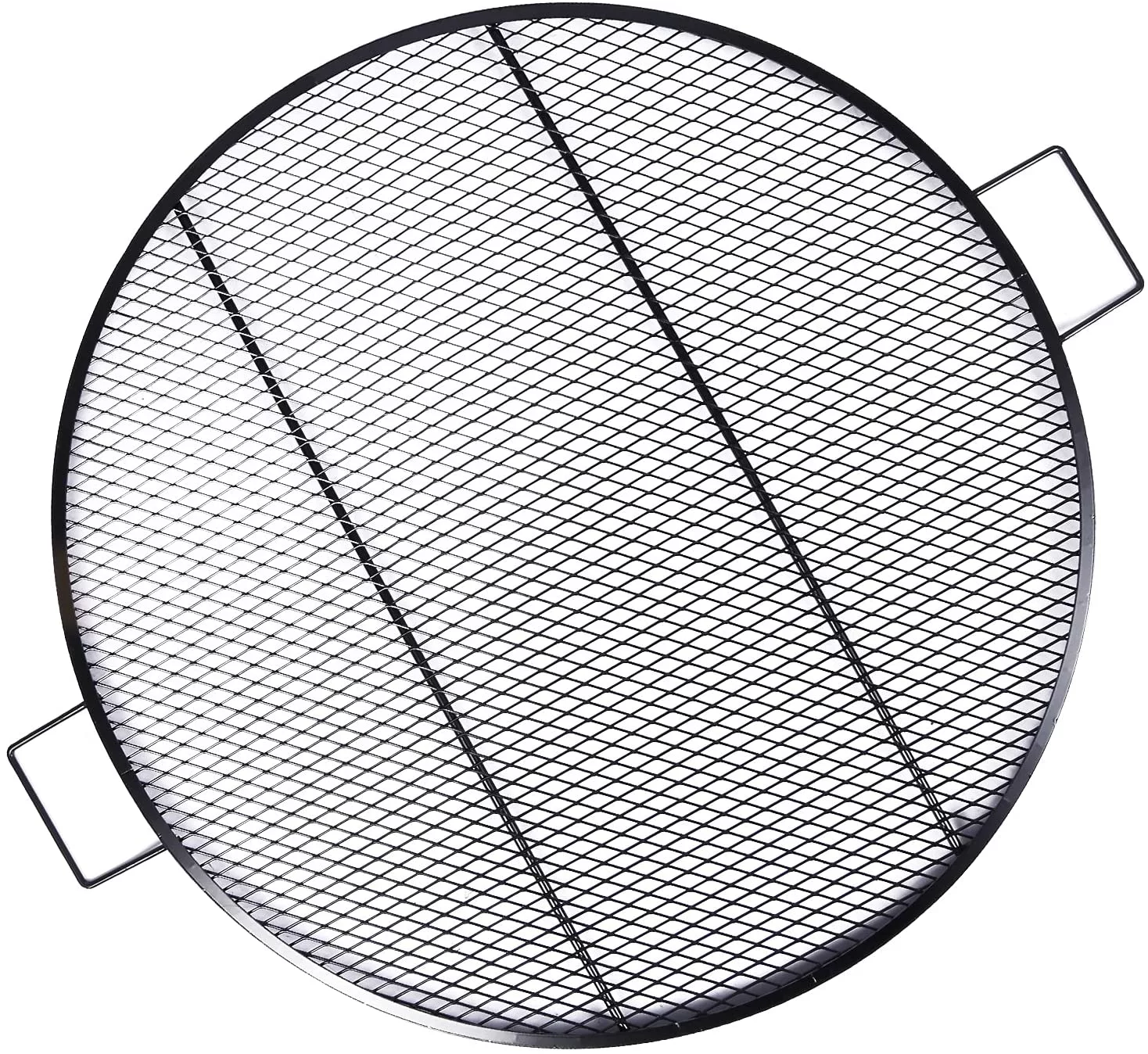 Lineslife Fire Pit Cooking Grill Grates, Heavy-Duty Outdoor Round BBQ X-Marks Grill, Camping Cookware, 36 Inch Black - Curated Treasures Market