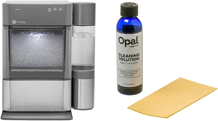 GE Profile Opal | Countertop Nugget Ice Maker w/ 1 gal sidetank | 2.0XL Version | Ice Machine with WiFi Connectivity & GE Profile Opal | Cleaning Supplies Kit for Opal Nugget Ice Maker