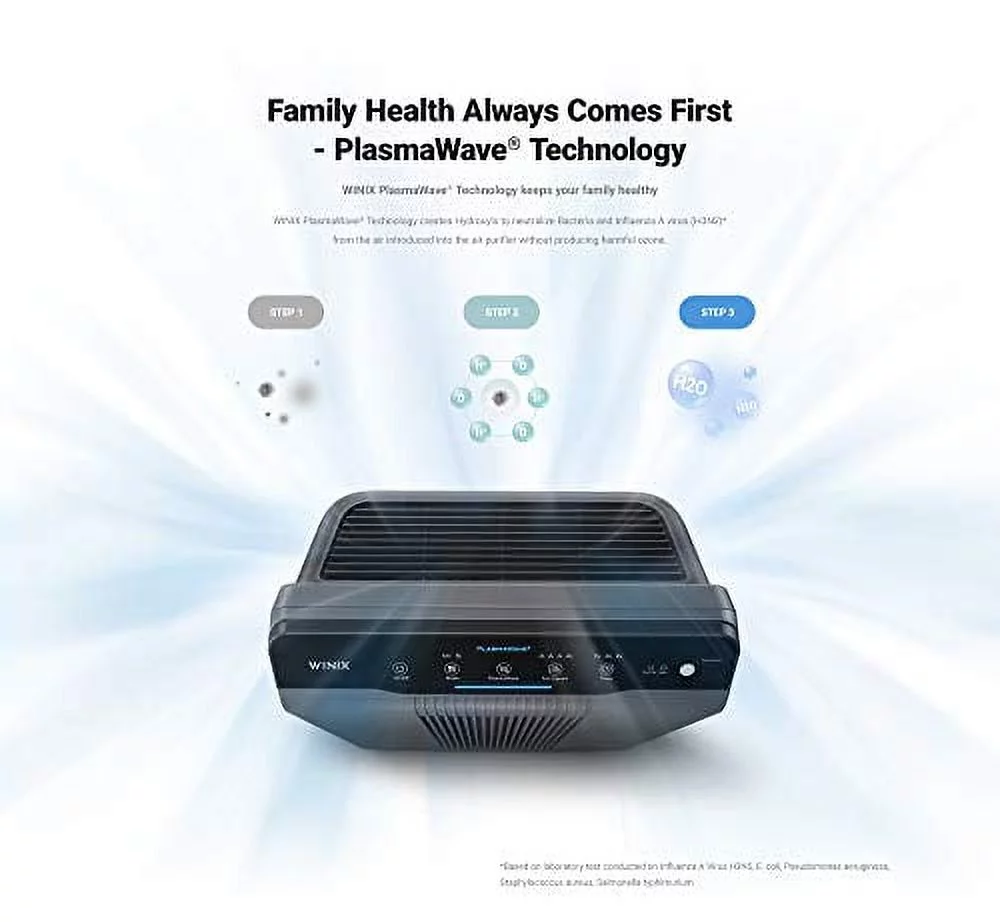 Winix 5300-2 Air Purifier With True Hepa, Plasmawave And Odor Reducing Carbon Filter,Gray