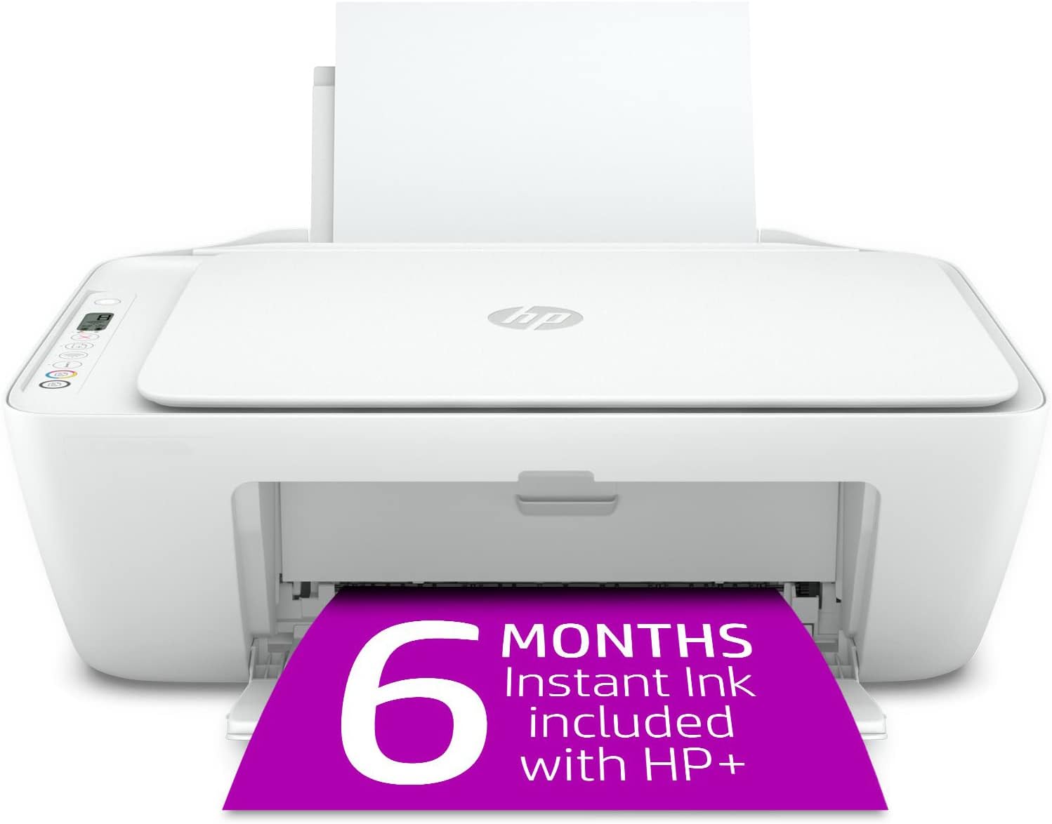 HP DeskJet 27 22 All-in-One Wireless Color Inkjet Printer, White - Print, Scan, Copy - 1200 x 1200 dpi, Flatbed Scanner, Icon LCD, Wi-Fi, Bluetooth, with Additional Remanufactured Ink Cartridge Set