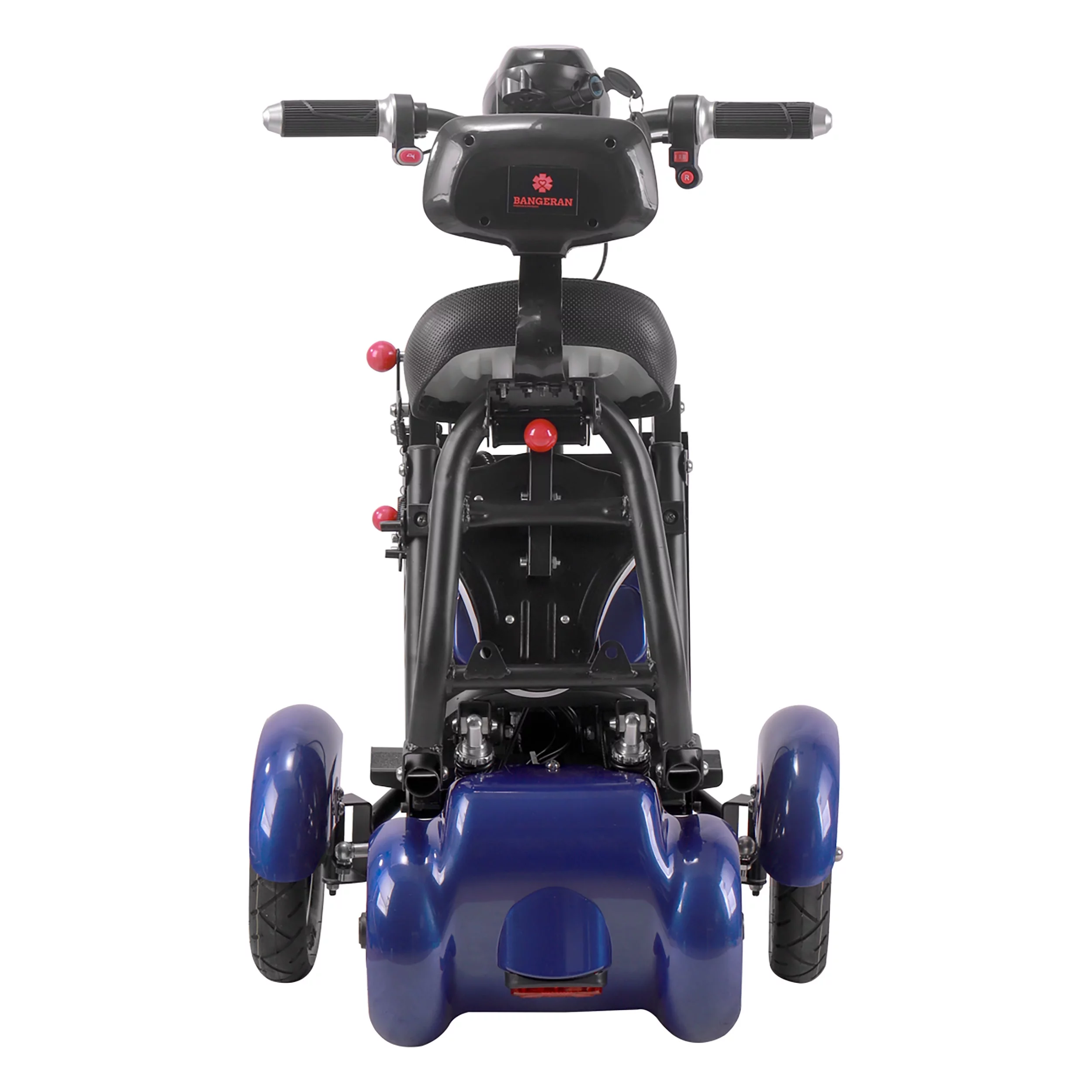 Bangeran Electric Mobility Scooter, 4 Wheel Foldable Portable, Up to 12 Miles - Blue