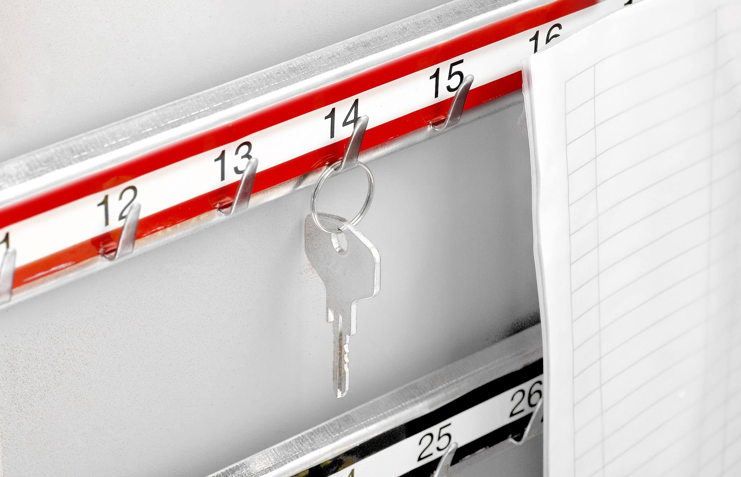 AdirOffice 100-Key White Storage Cabinet with Combination and Key Lock 683-100-WHI