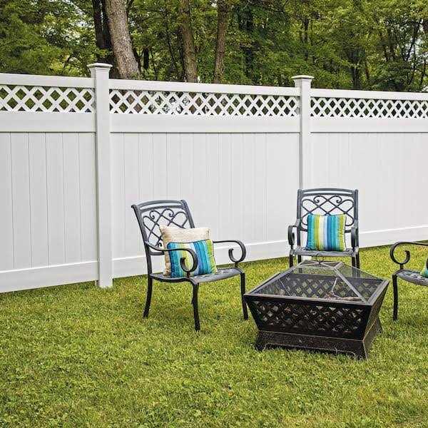 Barrette Outdoor Living Anderson 6 ft. x 8 ft Vinyl Lattice Top Fence Panel - Shop Hardware Tools Online Store