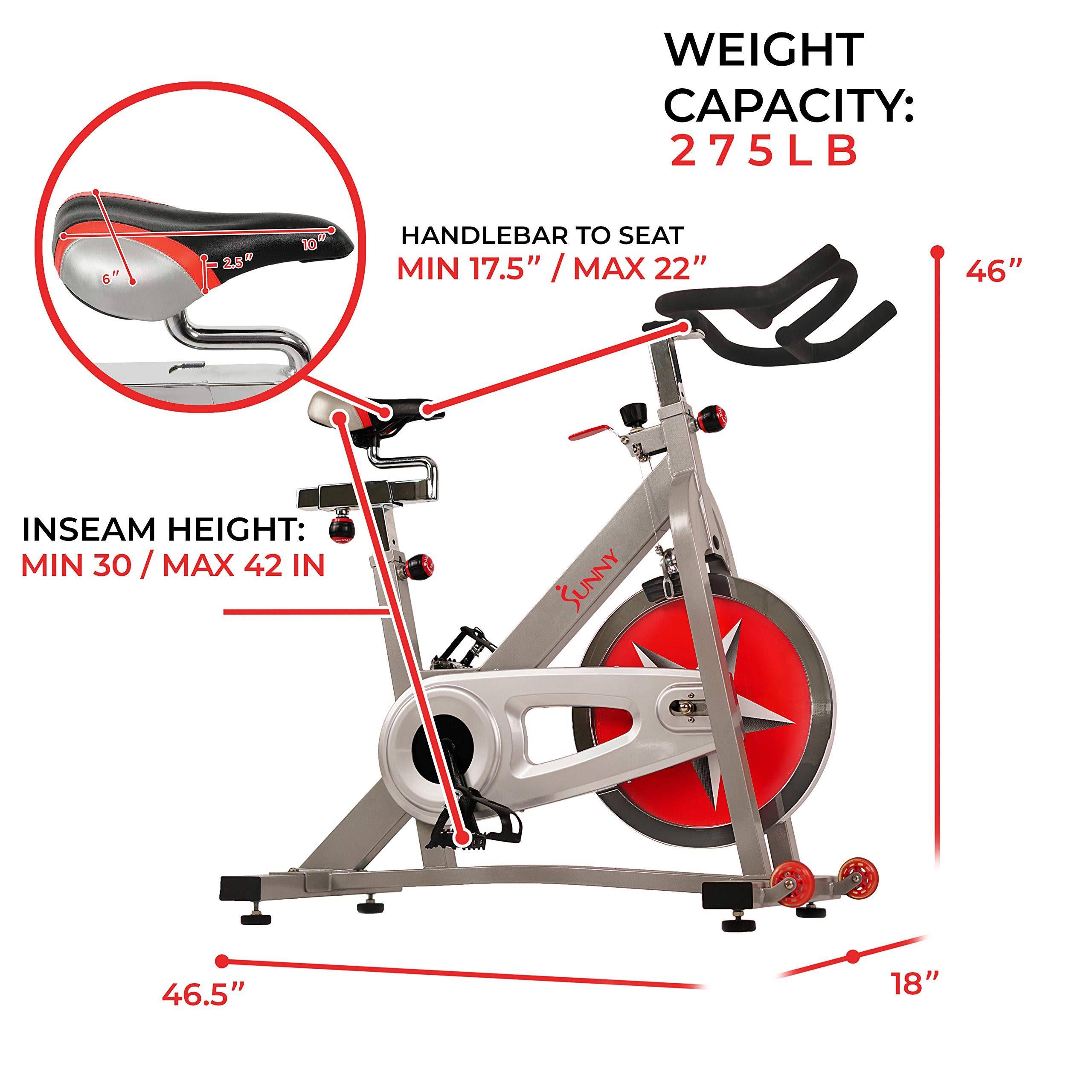 Sunny Health u0026 Fitness Pro Indoor Cycling Bike, Grey